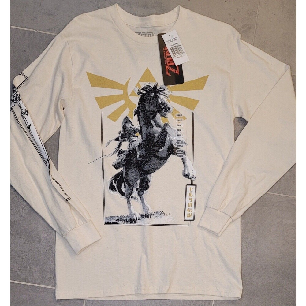 Legend of Zelda Hyrule Shirt Long Sleeve 2022 Geeknet Nintendo Small - NWT